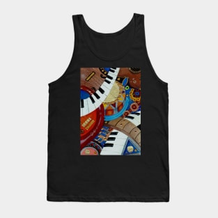 Musical Instrument Collage Tank Top